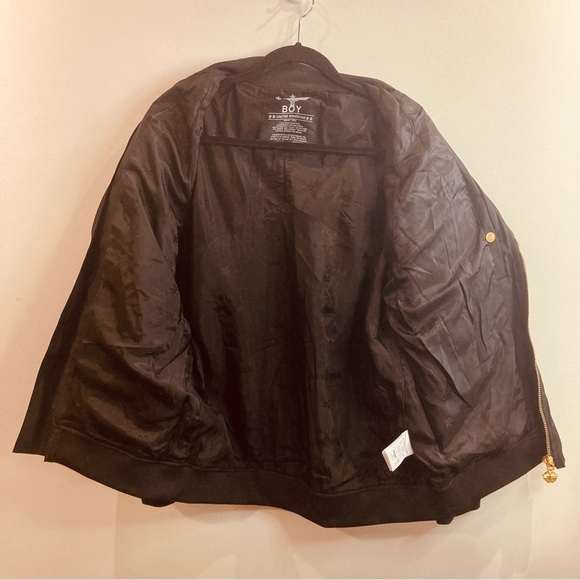 BOY LONDON KOREA Sz XL Rare Black and Gold Eagle Feathers Embroidered Jacket - Picture 9 of 16